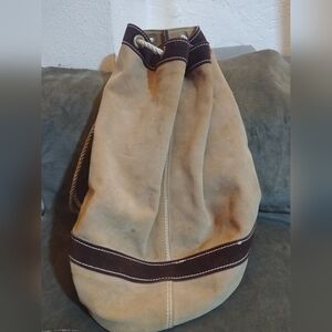 Tan and Brown Men's Bag